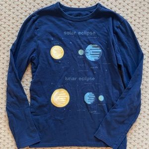 Gap Boys, Lon Sleeve Solar System Tee, Size XL